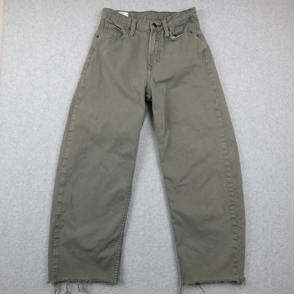 Women's High-Rise Wide Leg Jeans in Olive Green